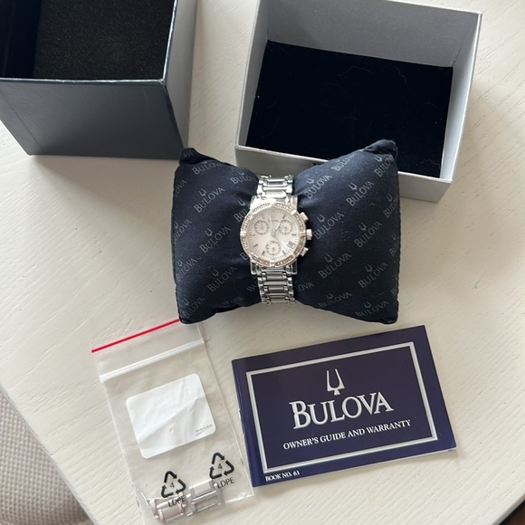 Bulova Silver women’s diamond Watch